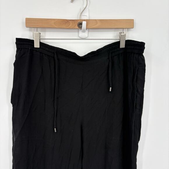 Eileen Fisher Silk Pants Large P Elastic Waist Luxury Capsule Office Minimalist - Picture 3 of 9